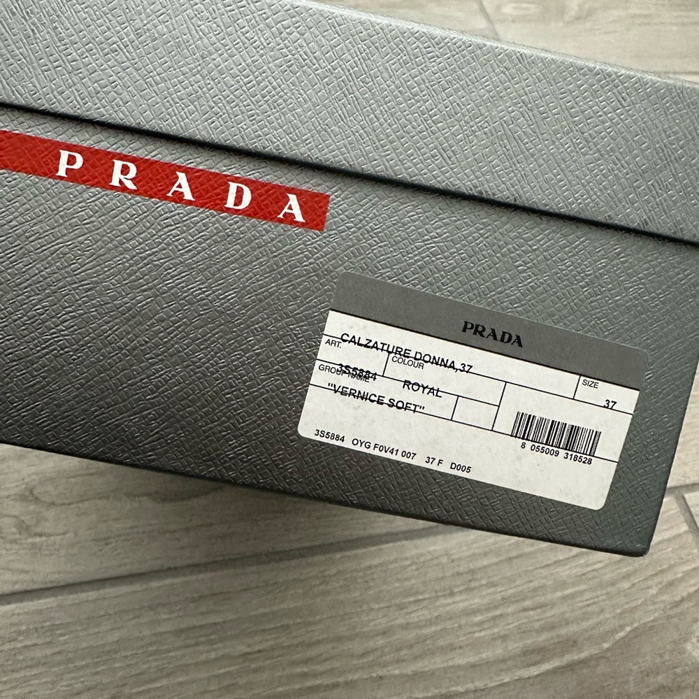 Prada Women’s patent Navy Slip-On sneaker - Picture 6 of 6